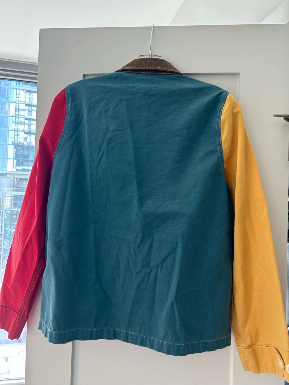 THE GREAT. Multicolor Patchwork Cotton Jacket with White Pockets— size 1 not 2 - Picture 3 of 3